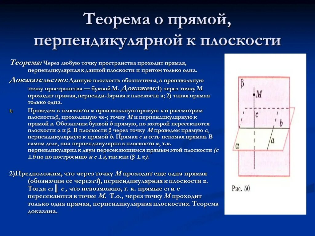Через прямую точку пространства