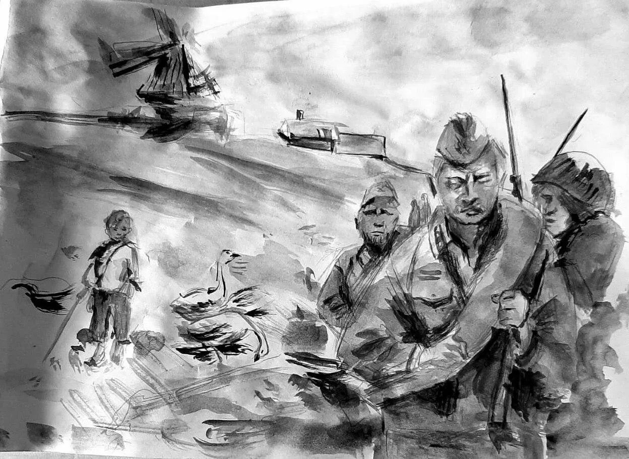 Рисунок в час мужества. Они сражались за родину иллюстрации. рисунок на военную тематику. рисунок на военную тему карандашом.