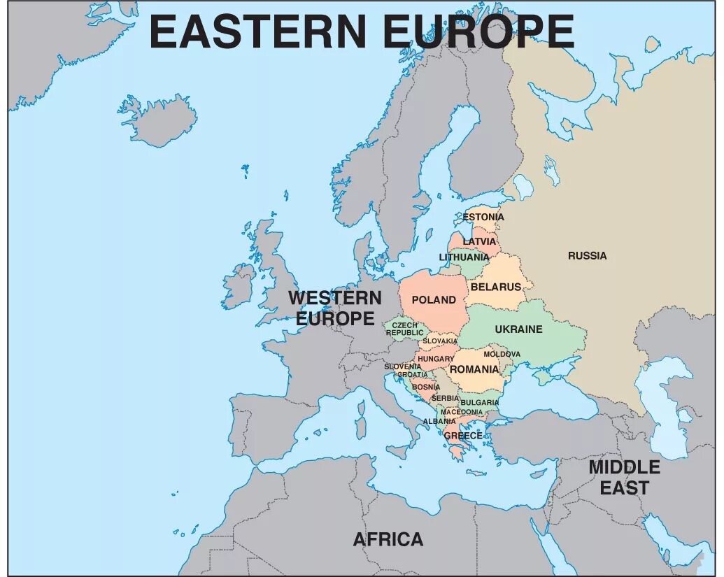 Eastern Europe. Карта Восточной Европы со странами. Восточная Европа. Eastern Europe страны.