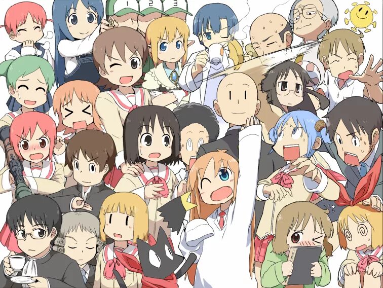 Мелочи жизни ком. Nichijou персонажи. Мелочи жизни Nichijou. Nichijou обложка. Nichijou - my ordinary Life.