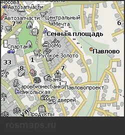 Павлово улицы карта