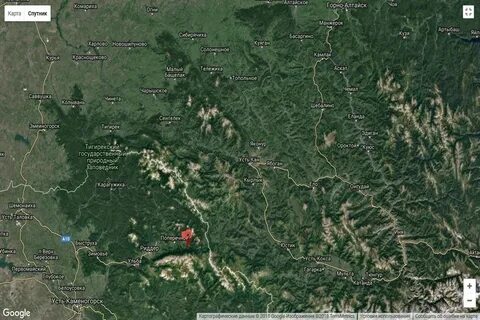 Спутниковая карта горного алтая в реальном времени