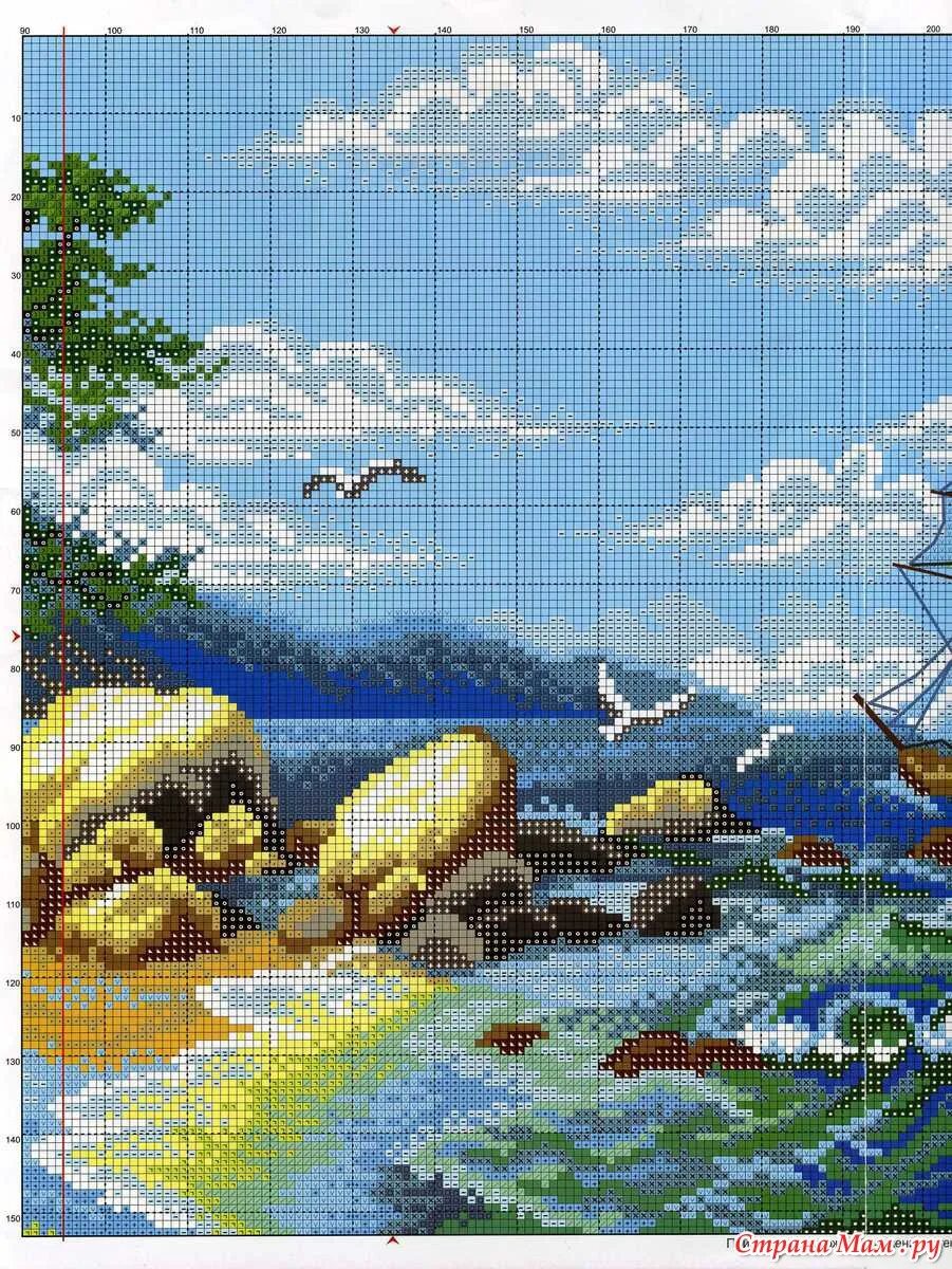 Вышивка схема морское. Dimensions морской сэмплер. Вышивка крестом море. Permin маяк 92-2307. Вышивка крестиком морские пейзажи.