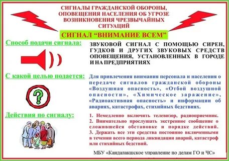 Перечислите правильные действия по сигналу внимание всем