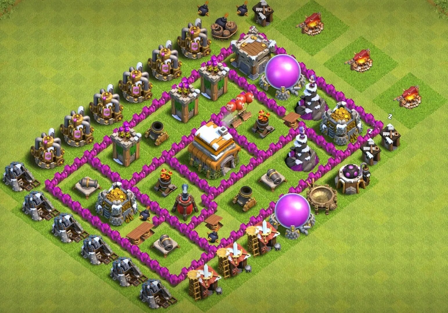 Base coc Town Hall 6. Belediye binasi 11 Clash of Clans. Th 6 Bases Clash of Clans. Clash of Clans th6 Layouts. Clash bases