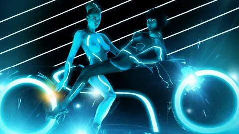 Wallpaper tron, light cycle, babes, nipples, sexy, tron legacy, playboy des...