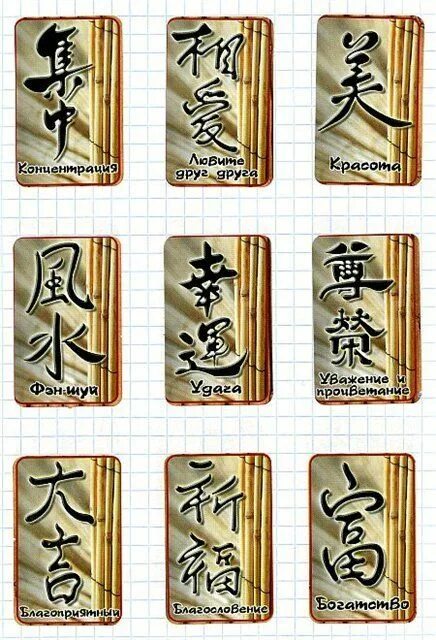 Иероглифы фен шуй. Китайские иероглифы фен шуй. Японские иероглифы по феншуй. Значение иероглифов фен шуй.