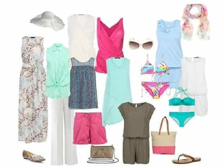 Что можно купить на лето. Комплект одежды на море. Набор одежды в отпуск. Детская одежда на море. Набор одежды на море.