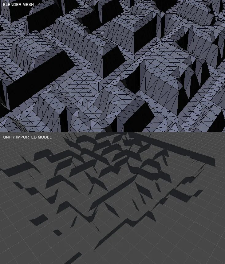 WEBGL Unity. Компонент террейн для меша Юнити. LWRP Unity. 3д разрушенный пол Юнити. Mesh import