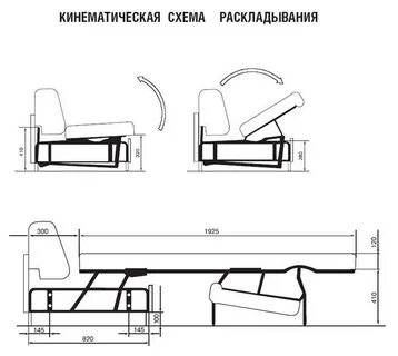 Механизм раскладывающегося дивана