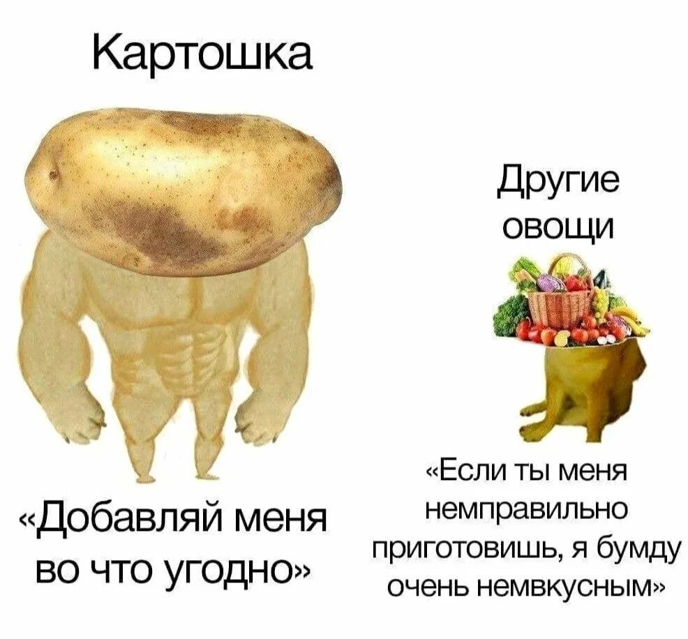 Мем с картошкой. Мемы про картошку. картошка картошечка мем.