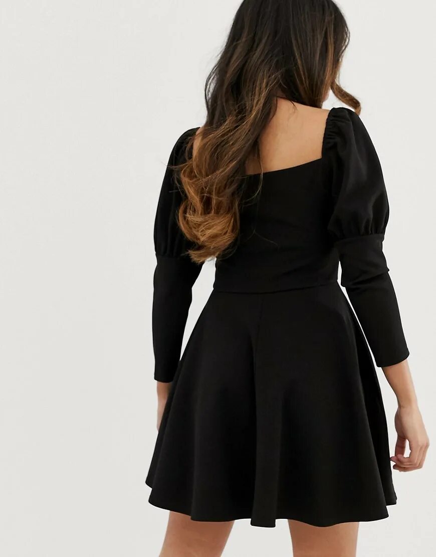 Элегантное черное платье. Авелон черное платье с пышными рукавами. Asos платье длинное черное вельветовое. Платье с пышными рукавами. Асос платье на одно плечо черное.