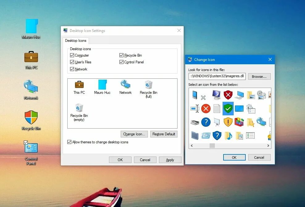 Сменить значки windows 10. Windows 10 desktop icon. Windows desktop icons. Как спрятать все значки с рабочего стола. Иконки для Windows restore.