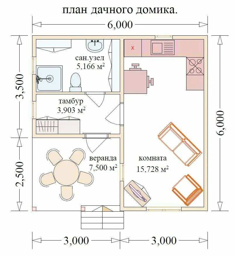 Planos de casas pequeñas - opciones de planificación y diseño Архитектурный диза