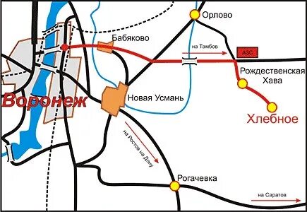 Орлово воронеж карта