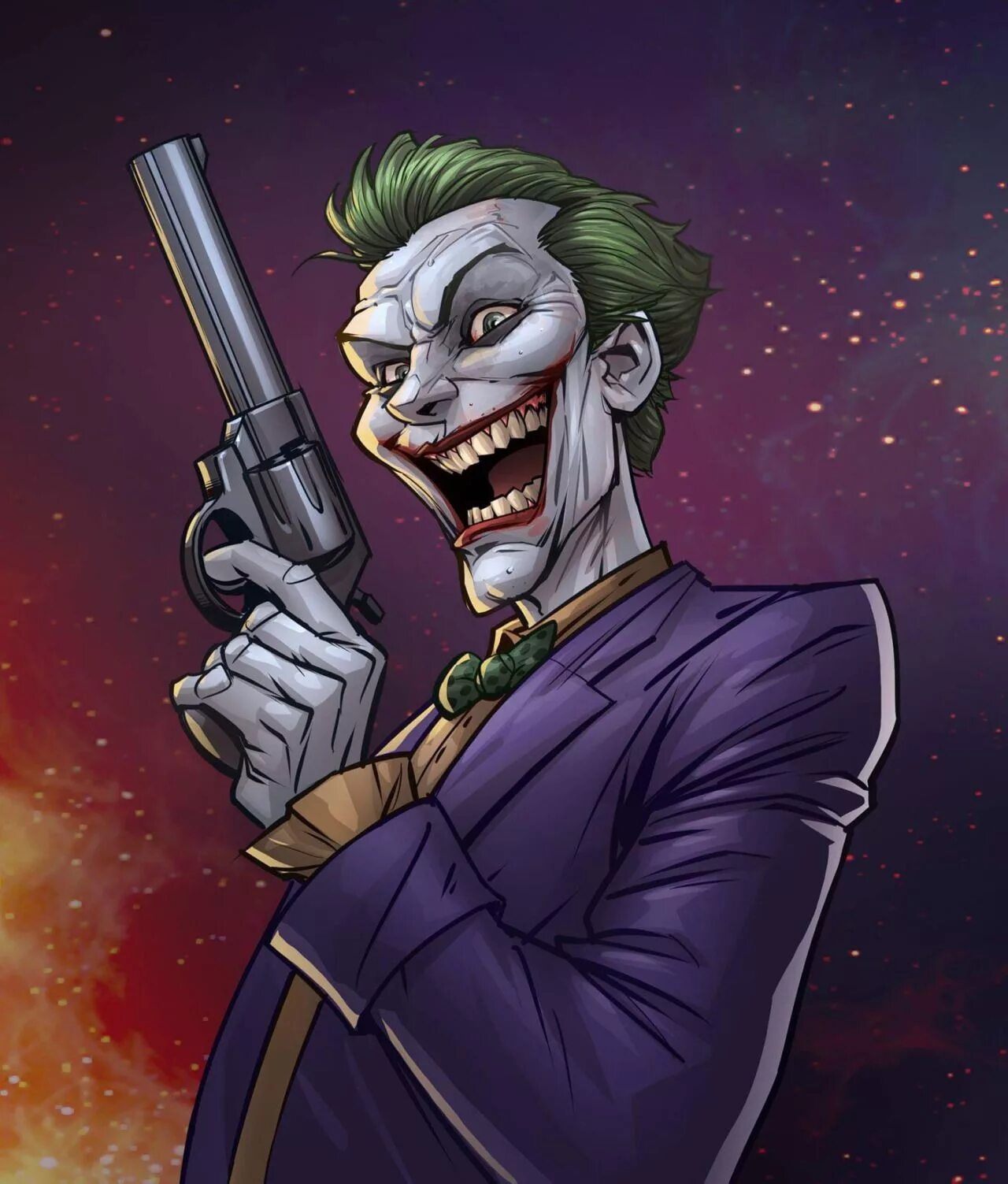 Joker art. Джокер клоун принц Готэма.