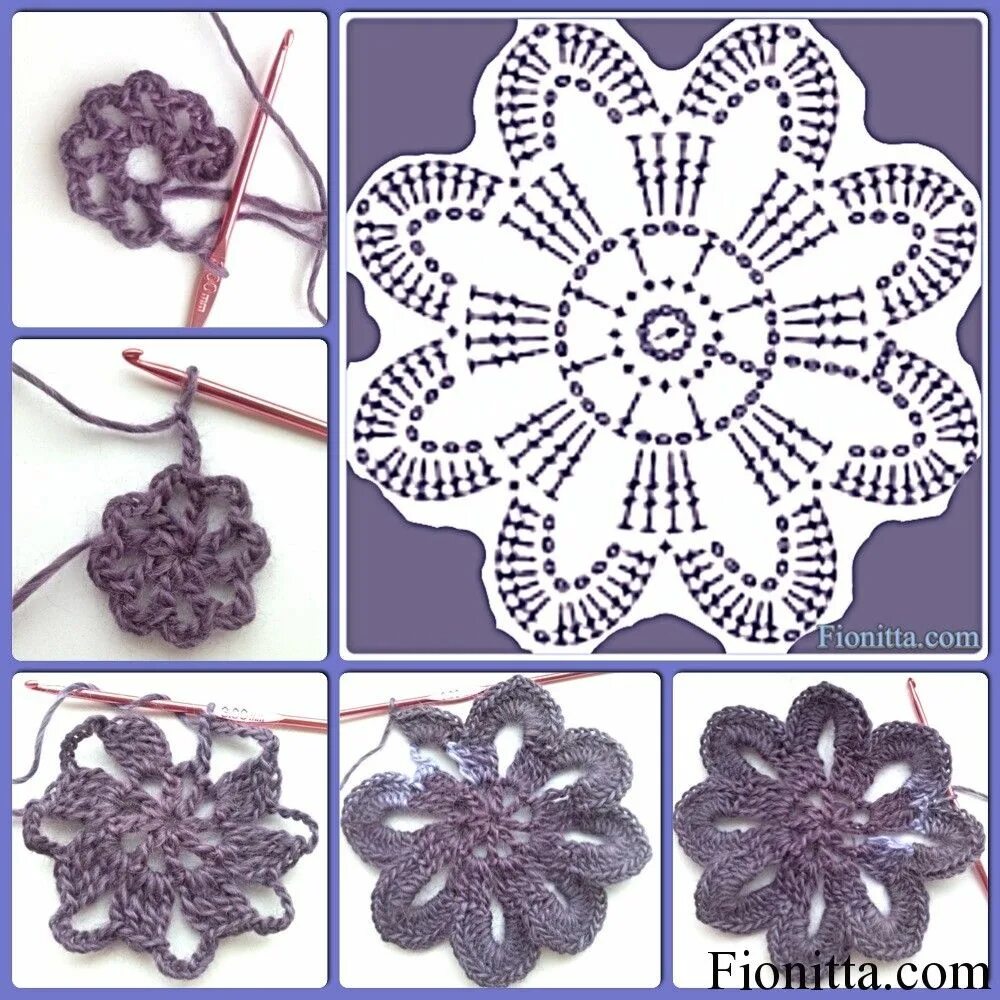 Простой цветок крючком. Как вязать крючком цветочки. Крючок "цветок". Крючок "цветок". Как вязать крючком цветочки.
