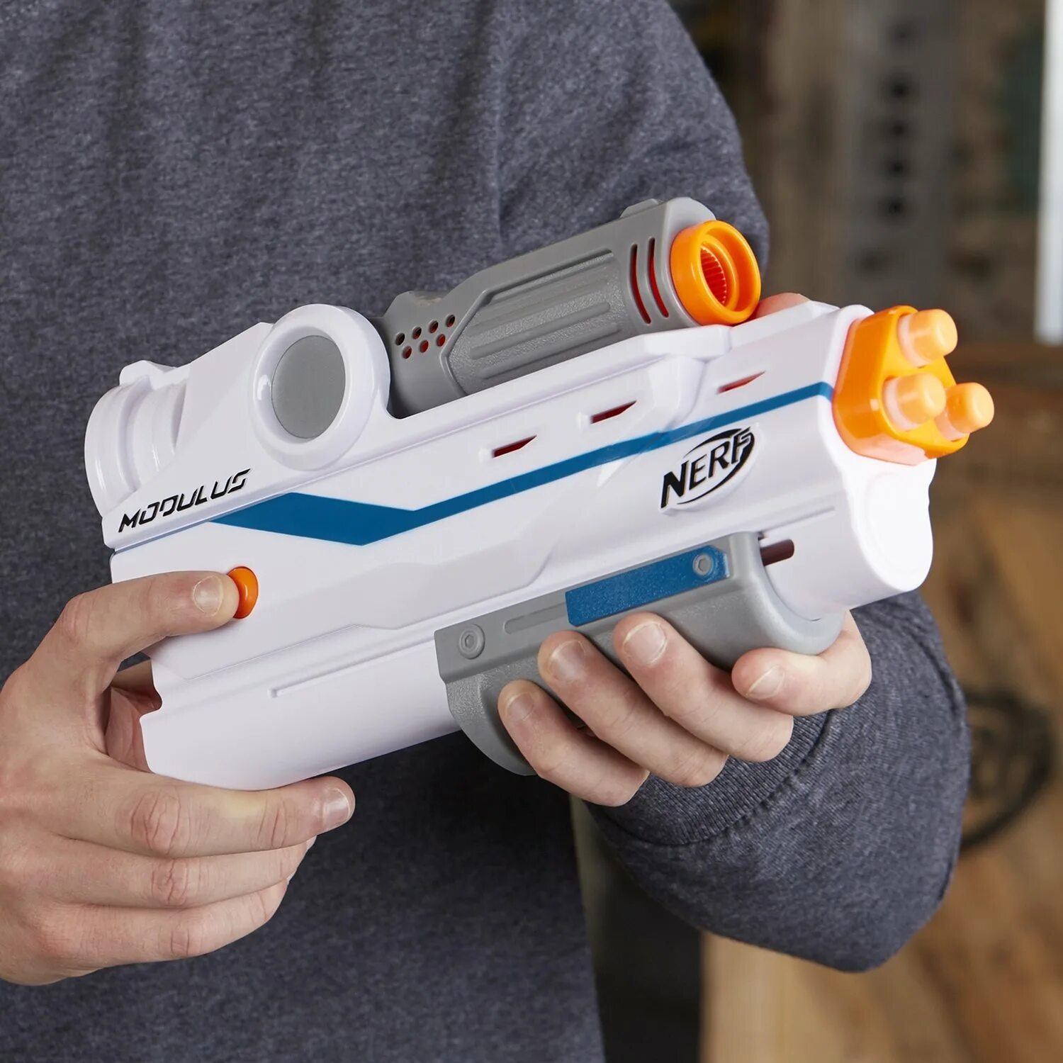 Nerf modulus. Бластер НЕРФ Модулус. Нёрф Модулус медиатор. Nerf Modulus mediator модули. Hasbro Nerf e0029 НЕРФ аксессуары Модулус стрельба.