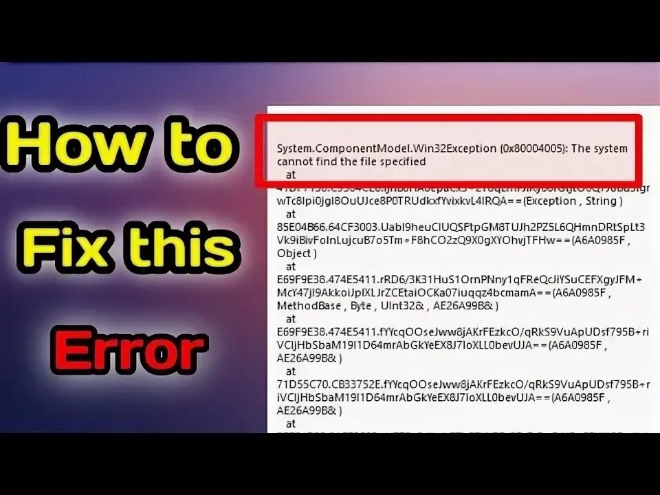 Unhandled win32 exception. Unhandled win32 exception
