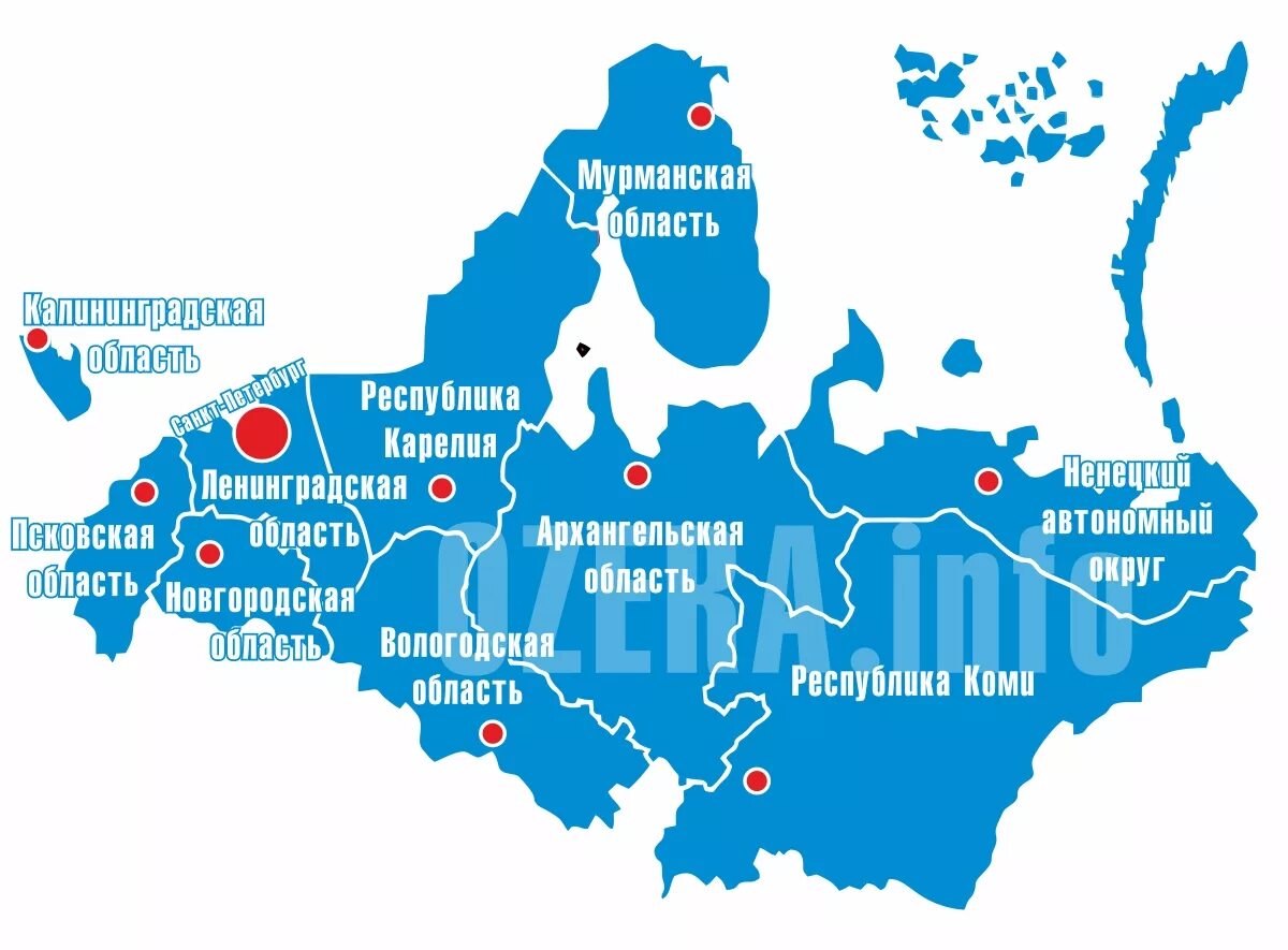 Области северо россии. Северо-Западный федеральный округ на карте. Административный центр Северо-Западного федерального округа. Карта Северо-Западного федерального округа. Карат Северо Западного федерального округа.