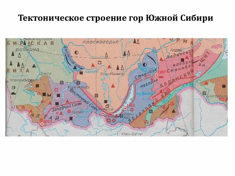 Строение гор южной сибири