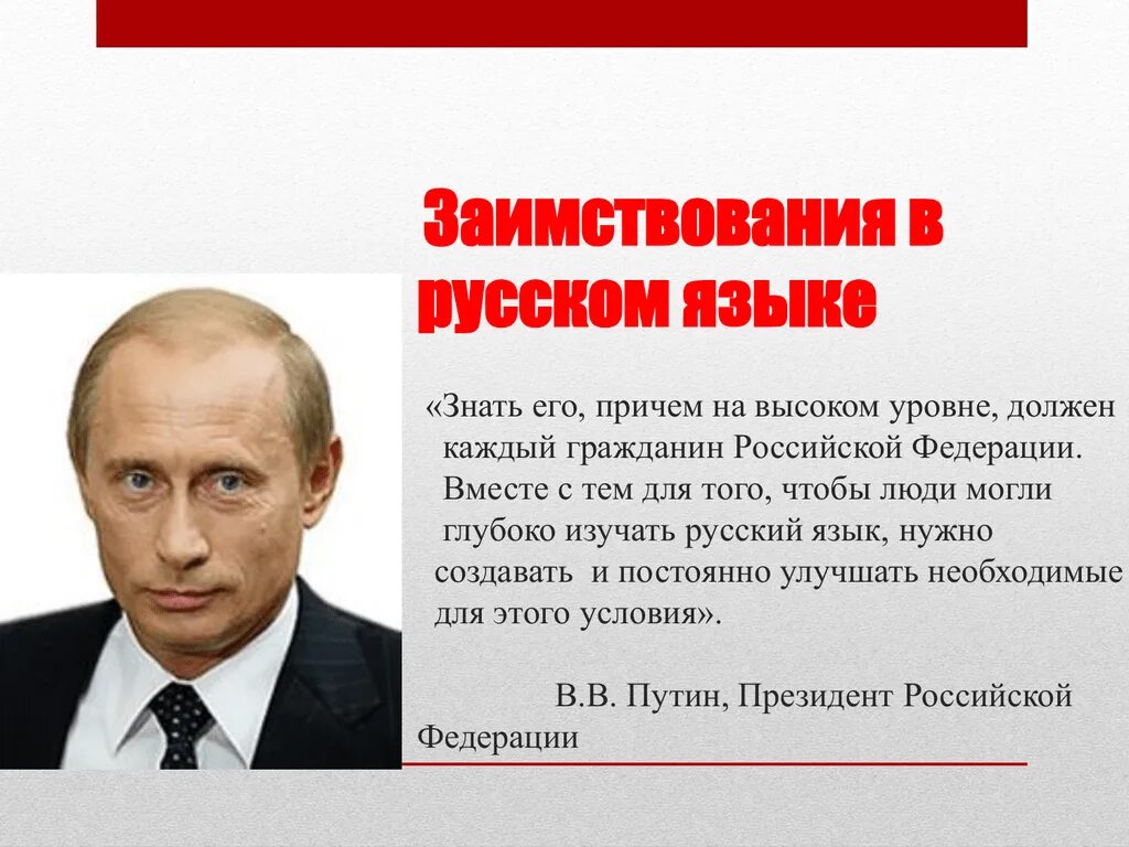 Русский язык на высоком уровне.