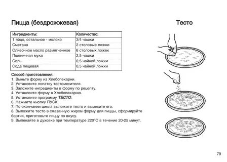 Тест для пиццы с содой