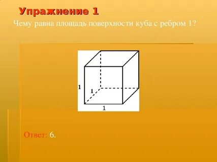 Как найти площадь боковой поверхности куба