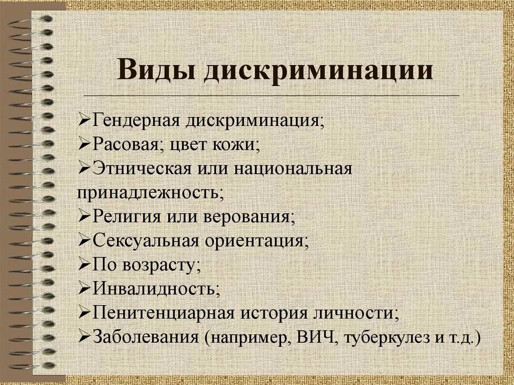 Случаи дискриминации. Признаки дискриминации. Типы дискриминации. Примеры дискриминации. Формы дискриминации.