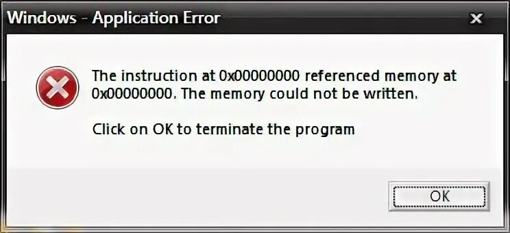 The instruction referenced memory. The instruction at 0x00000000 referenced Memory at 0x00000000. Ошибка в Дейзи 0x00010001. The instruction at "0x7713055f".