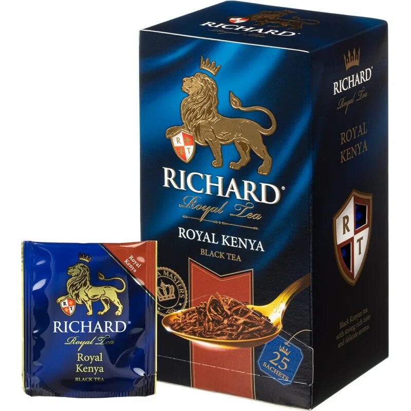 Richard чай в пакетиках. Чай черный Richard Royal Kenya 25пак.