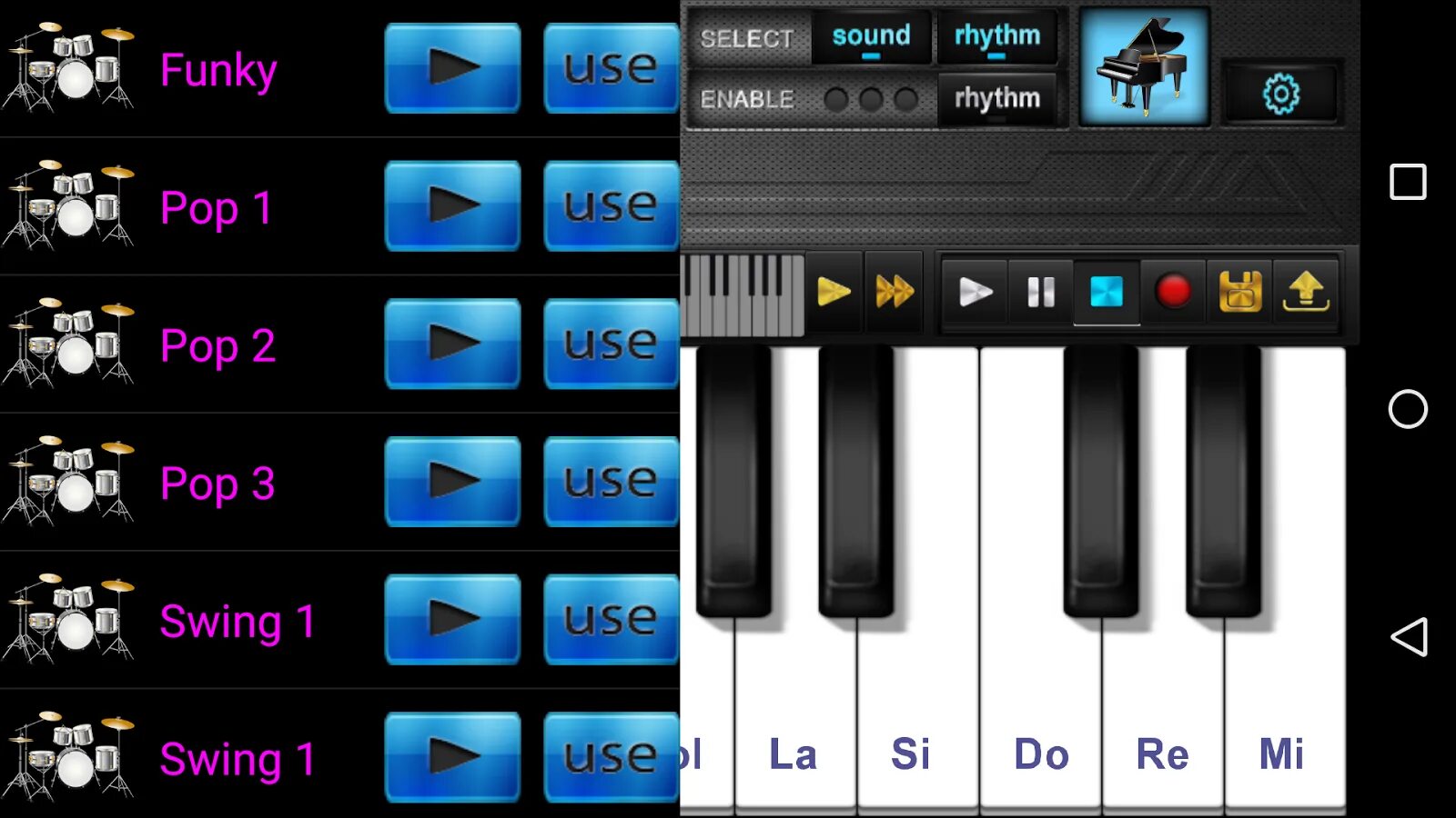 Миди андроид. Midi android piano. приложение для игры на пианино для андроид. супер пианино.