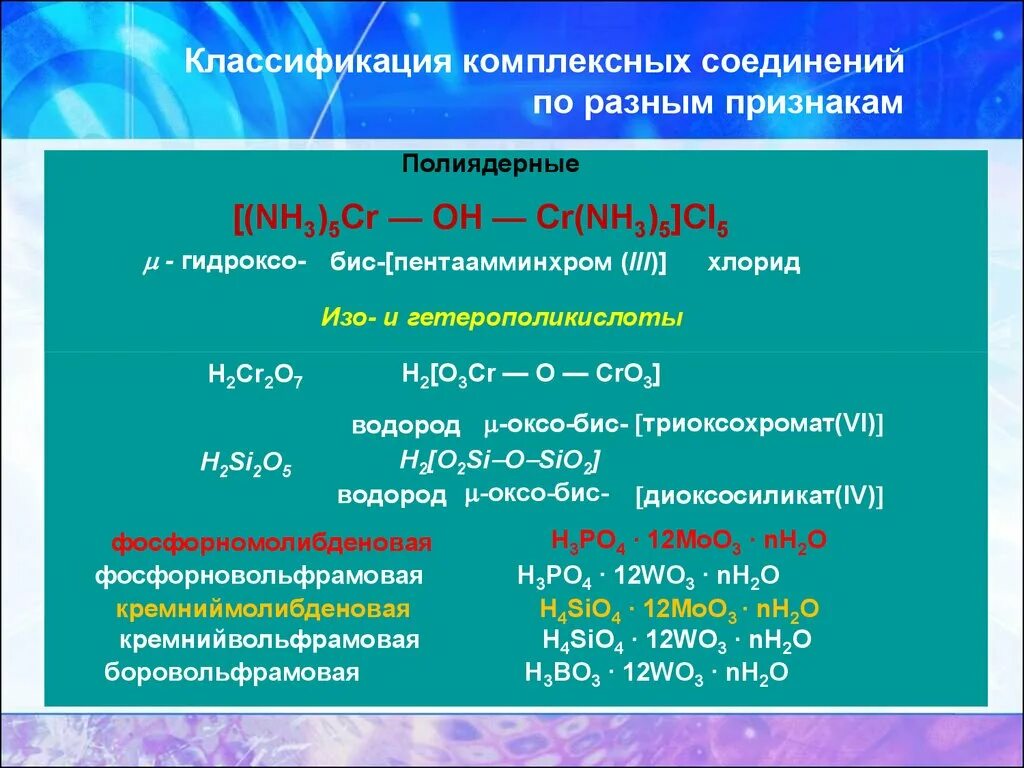 Комплексное соединение кислота. Классификация комплексных соединений по заряду комплексного Иона. Классификация комплексных соединений по заряду комплексной частицы. Классификация комплексных соединений по характеру лигандов. Классификация комплексных соединений по различным признакам.