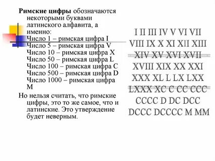 Буквы и цифры латинского языка