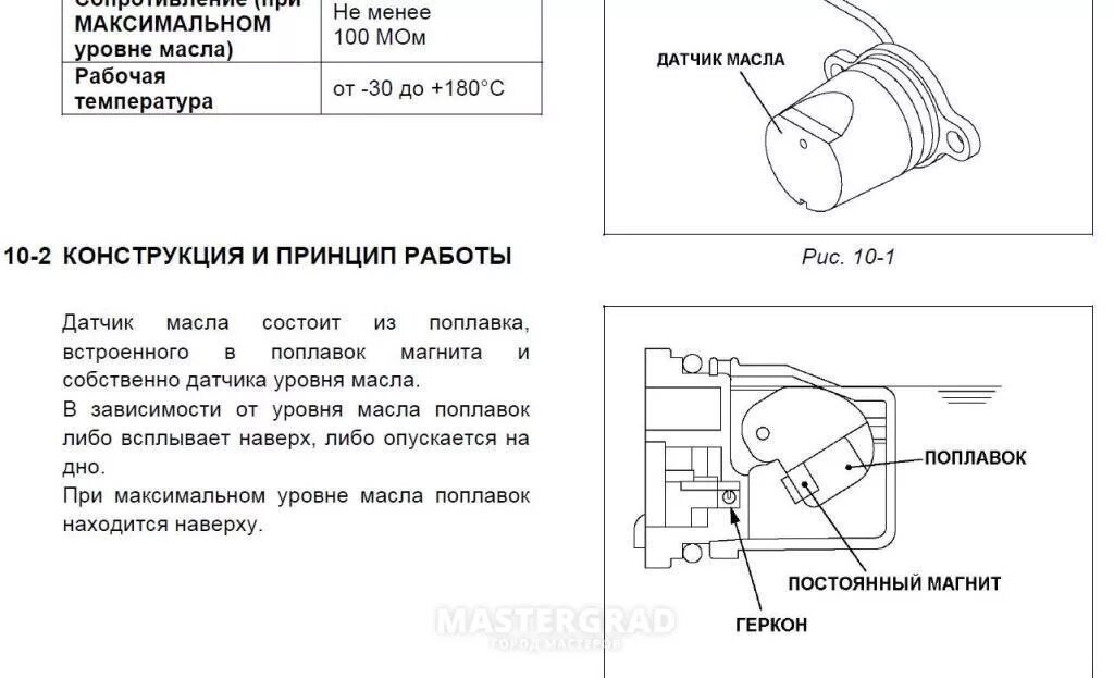 Отключить датчик уровня масла