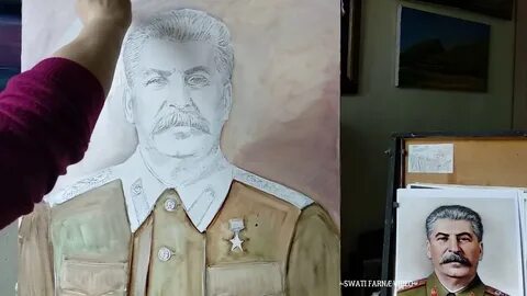 Уронить портрет сталина