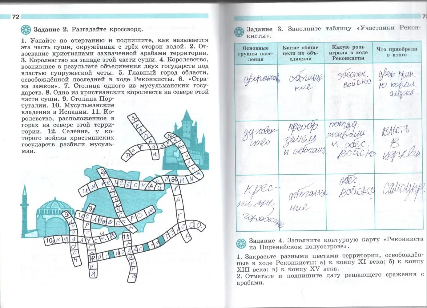 история в 6 классе помощь. история 6 класс рабочая тетрадь стр 41. подпиши названия одежды представленной на рисунках. прочитайте отрывок из документа и ответьтетна вопросы. чайнворд из истории арабского халифата 6 класс.