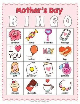 Mothers day game. Valentine's Day Vocabulary for Kids. Valentine's Day Bingo для детей. Mother's Day games for Kids. Valentine's Day Flashcards for Kids.