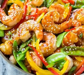 Овощи с креветками по тайски
