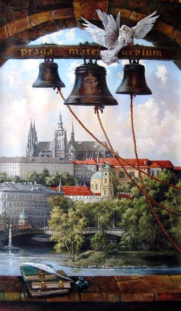 Картина звон. Колокола, колокольный звон живопись. Абат-Черкасов Владимир Владимирович Венеция. Колокола пейзаж. Картина звон колоколов.