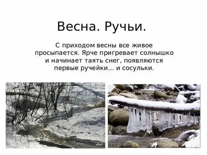 Весенний ручейки текст