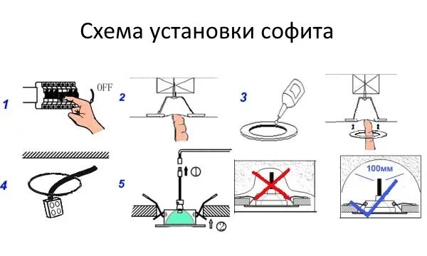 Как снять софит