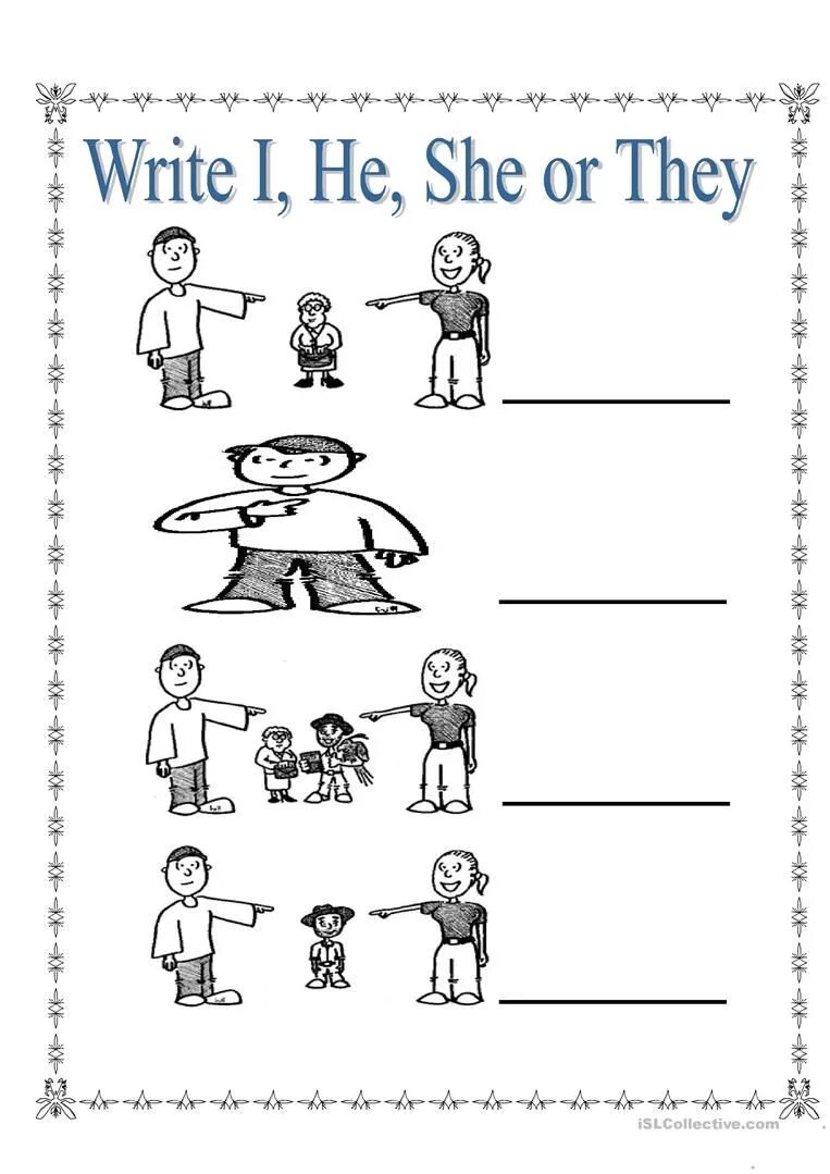 Write she he it we they. Задания для детей personal pronouns. Местоимения Worksheets. Местоимения в английском языке для детей упражнения. Местоимения на английском для детей задания.