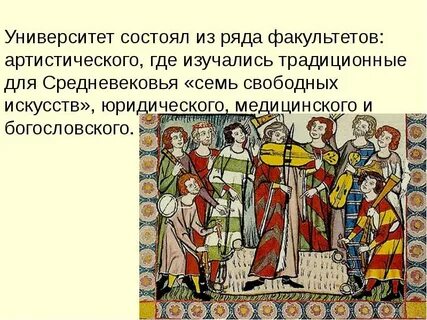 Факультеты в средневековых университетах