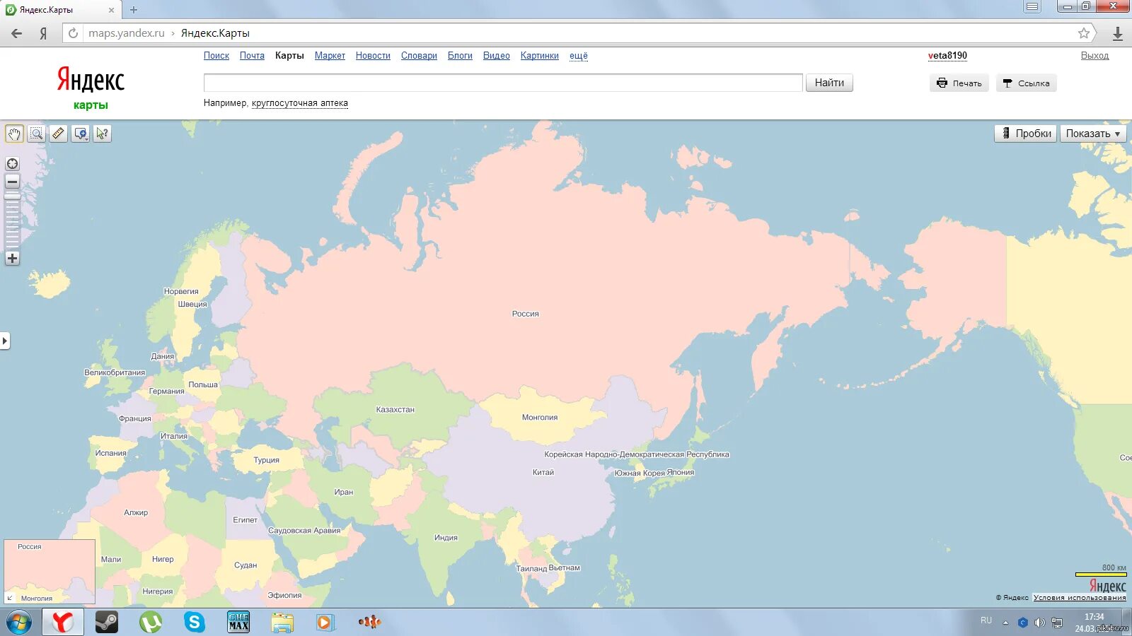 Курс на карте россии