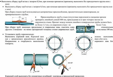 Длина прихваток
