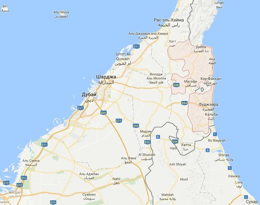 фуджейра на карте оаэ. фуджейра на карте оаэ. дубай -рас эль хайма карта. сколько от фуджейры до дубая. военно-морская база фуджейра.