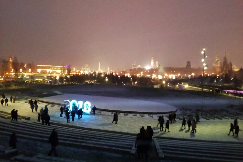 парк зарядье зимой 2023
