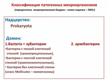 Систематика микроорганизмов
