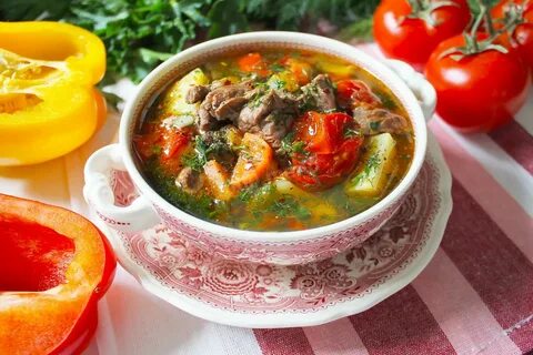 Суп из свинины с овощами
